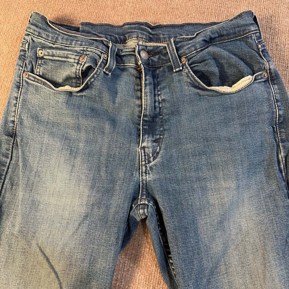 Levi’s 514 Straight Fit Jeans Men’s W34 L34 Medium Wash Classic Denim 0264 - Picture 2 of 4